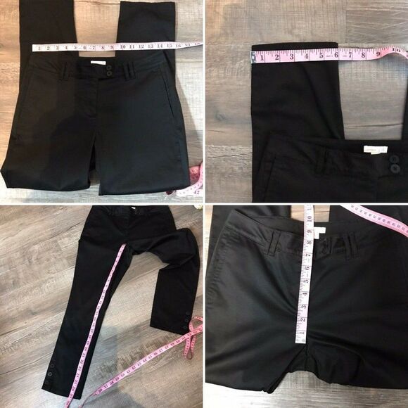 J. Jill Live in Chino Black Pants Button Bottom Detail Size 2 - Picture 12 of 12